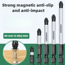 Greener Magnetic Batch Head Electric Screwdriver S2 Bit Set Impact Drill Batch Head Torx Hexagonal Cross Head Screwdriver Bits