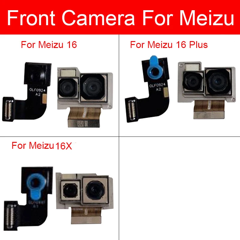 Front & Back Rear Camera Module For Meizu 16 16 16X Plus Small Facing Big Main Camera Flex Ribbon Cable Replacement Repair Parts