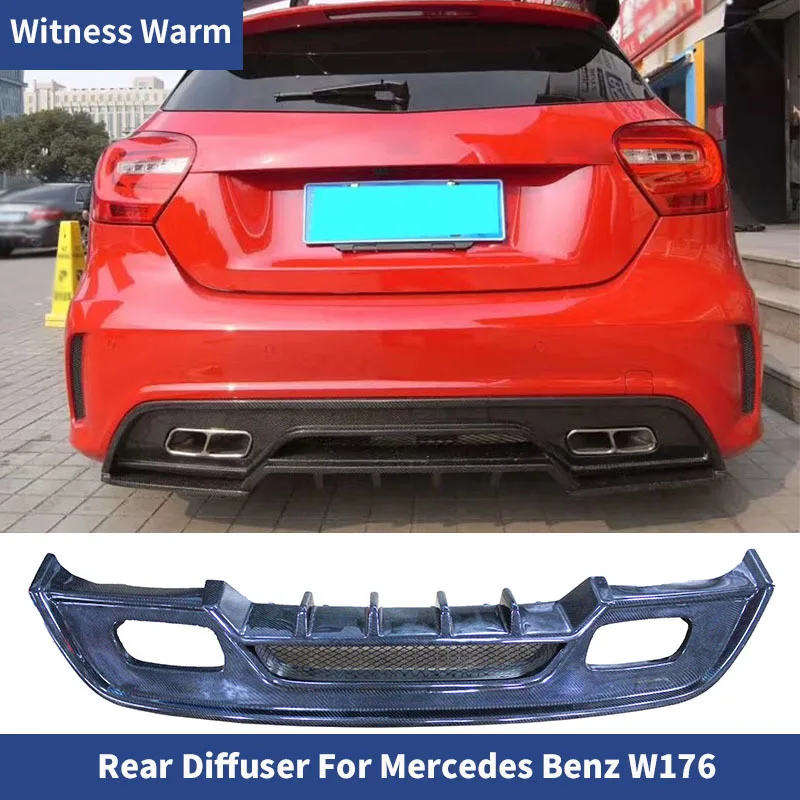 for Mercedes-benz W176 A45 Rear Diffuser Bumper Lip Spoiler a Class A45 Spoiler Car Body Kit 13-16