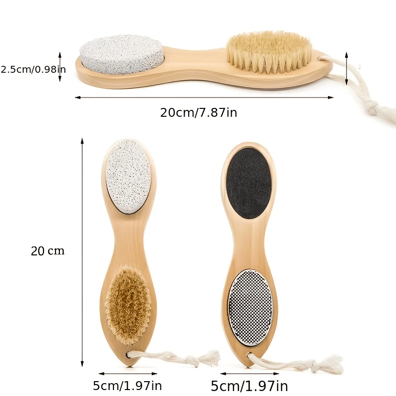 4-in-1 Exfoliating Foot Scrubber - Pumice Stone Callus Remover Multi-Purpose Foot Spa Pedicure Tool for Home Care