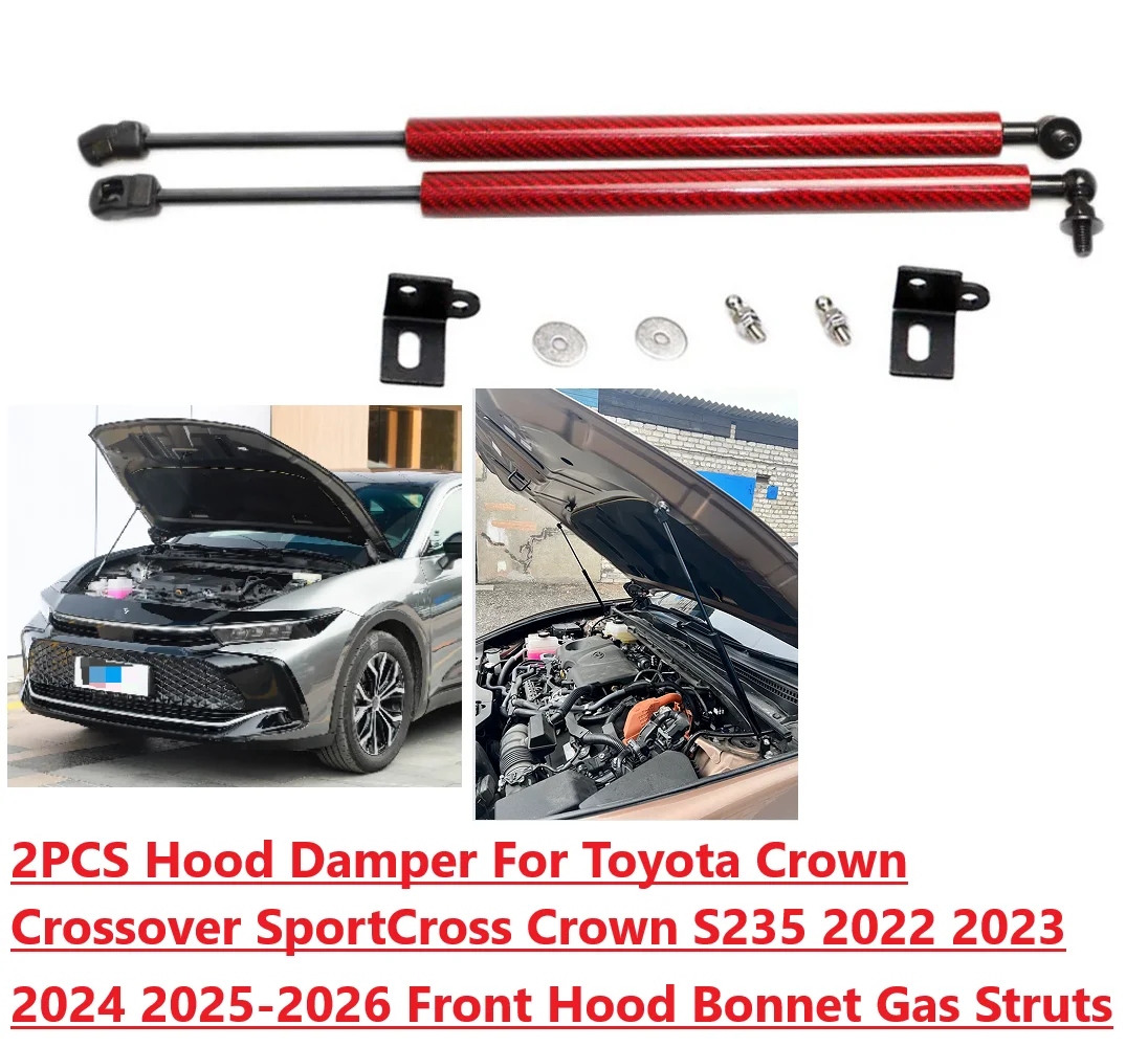 

2PC Hood Damper For 2022-2025 26 Toyota Crown Crossover SportCross S235 Front Bonnet Modify Gas Struts Lift Support Shock Piston