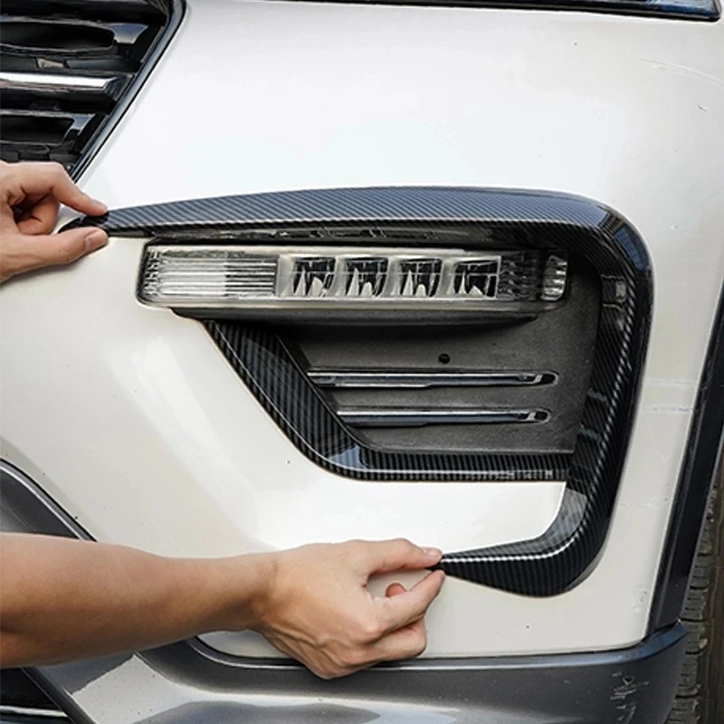 

For Ford Explorer 2020 2021 ABS front bumper Front rear Fog Light trim Lamp Frame Cover Sticker Fog Lamp Trim Strip protect