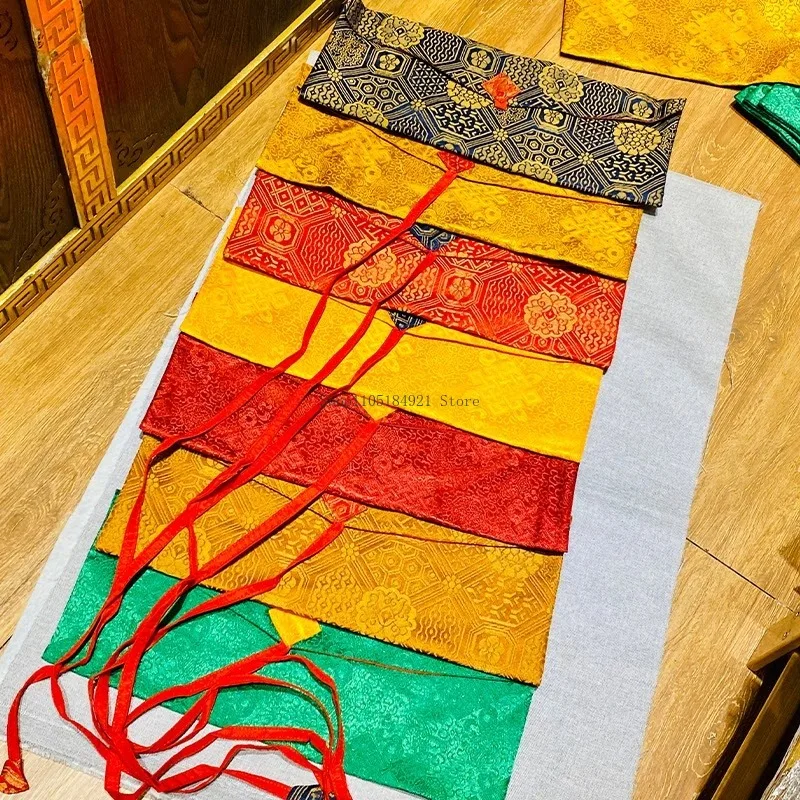 40CM Color Thickened Three-dimensional Nepal Sewn Scripture Bag Home Buddhist Hall Desktop Scripture Storage Bag Cover Cloth
