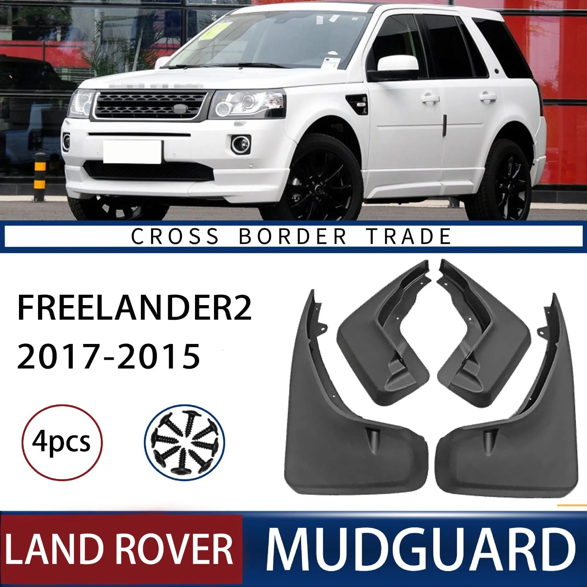 

FOR Landrover Freelander 2 LR2 07-19 Car Molded Mud Flaps Splash Guards Mudguards Front Rear Styling Front Rear Car Accessories