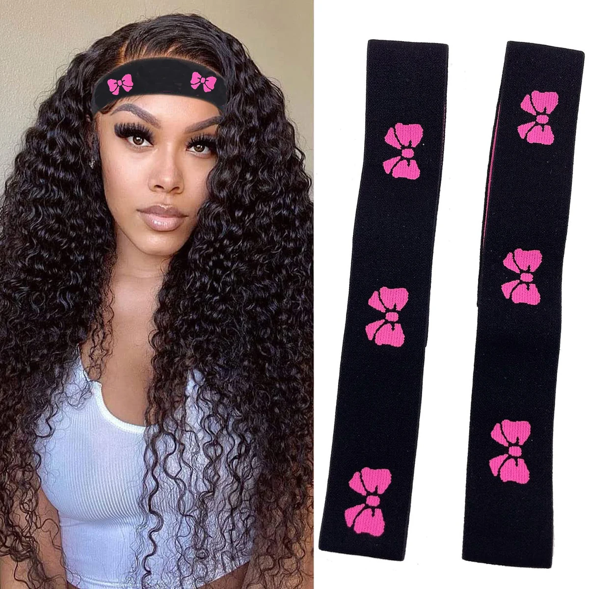 5Pc Adjustable Lace Melting Band For Wigs Edge Wrap To LayEdges Wig Band For Lace Frontal Melt Wigs Supplies, Sports Headband