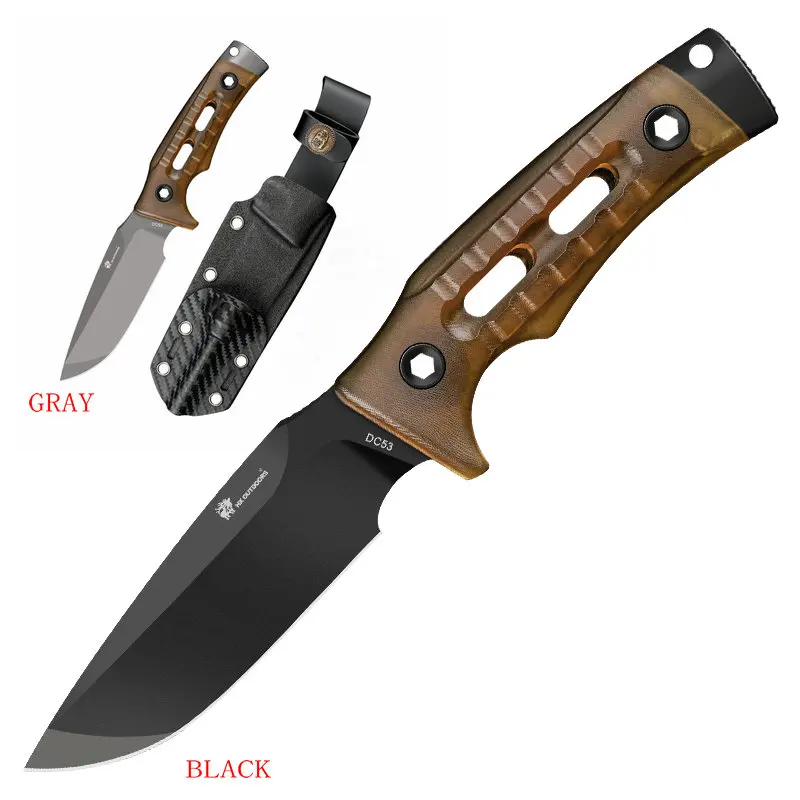 Hx Outdoors PEI DC53 Knife,Rescue Camping Tool Cool Survival Knives Hunting Knife,62Hrc Gift Edc Tool Dropshipping