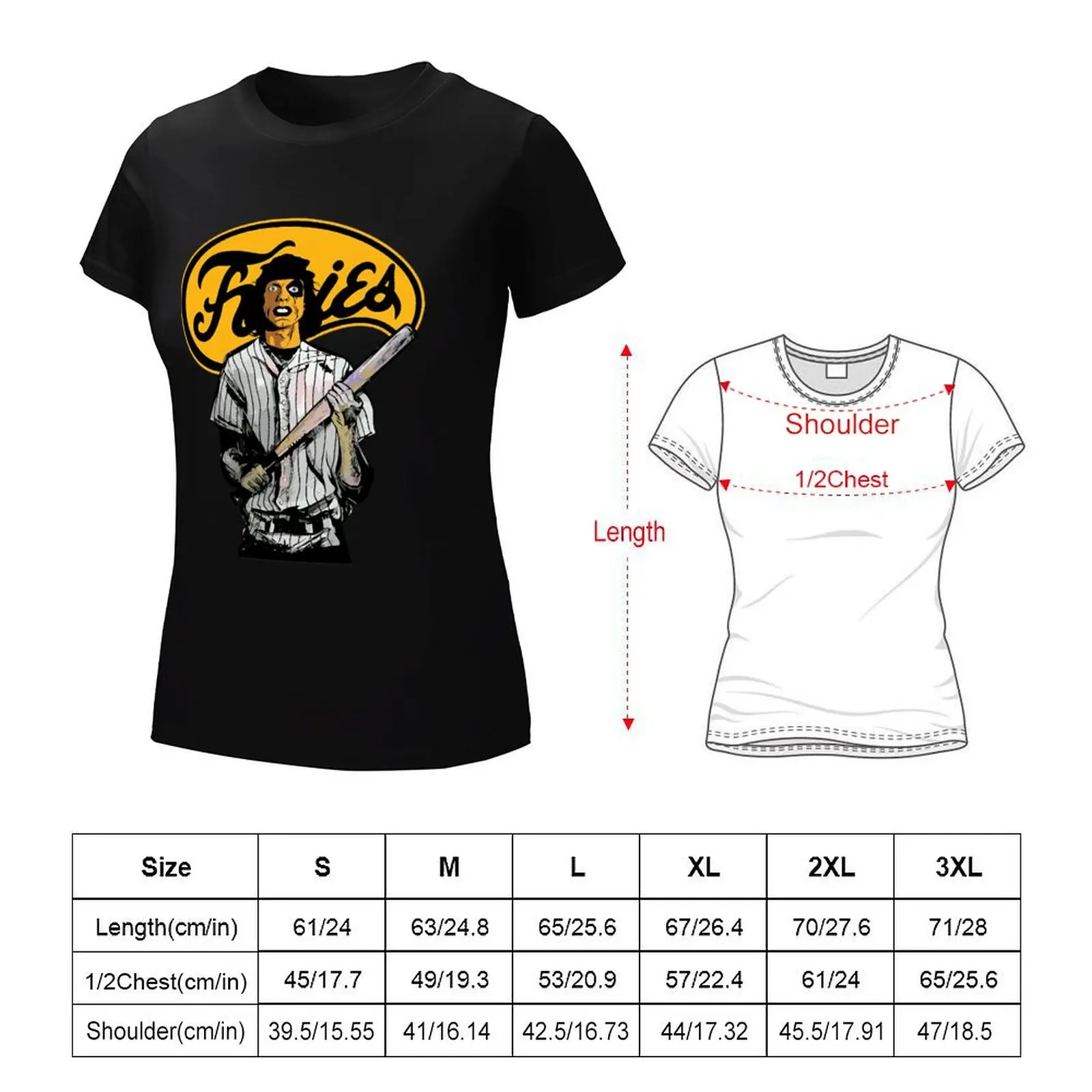 Baseball Furies Klassiek T-Shirt Plus Size Tops Zomer Tops Cropped T-Shirts Voor Dames