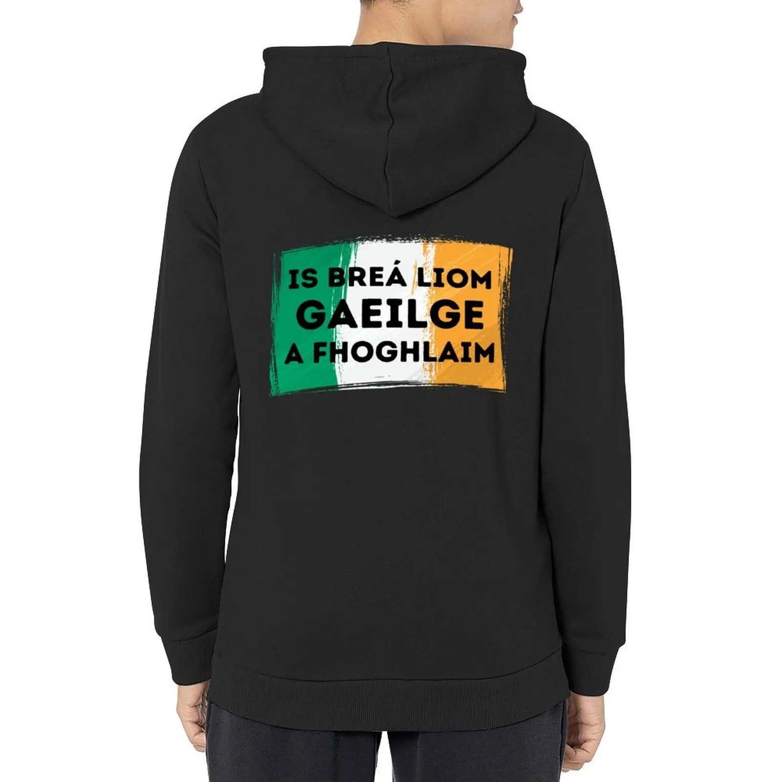 

I LOVE LEARNING IRISH Gaelic Language Quote Flag Hoodie autumn fashion men clothes for men hoodie men