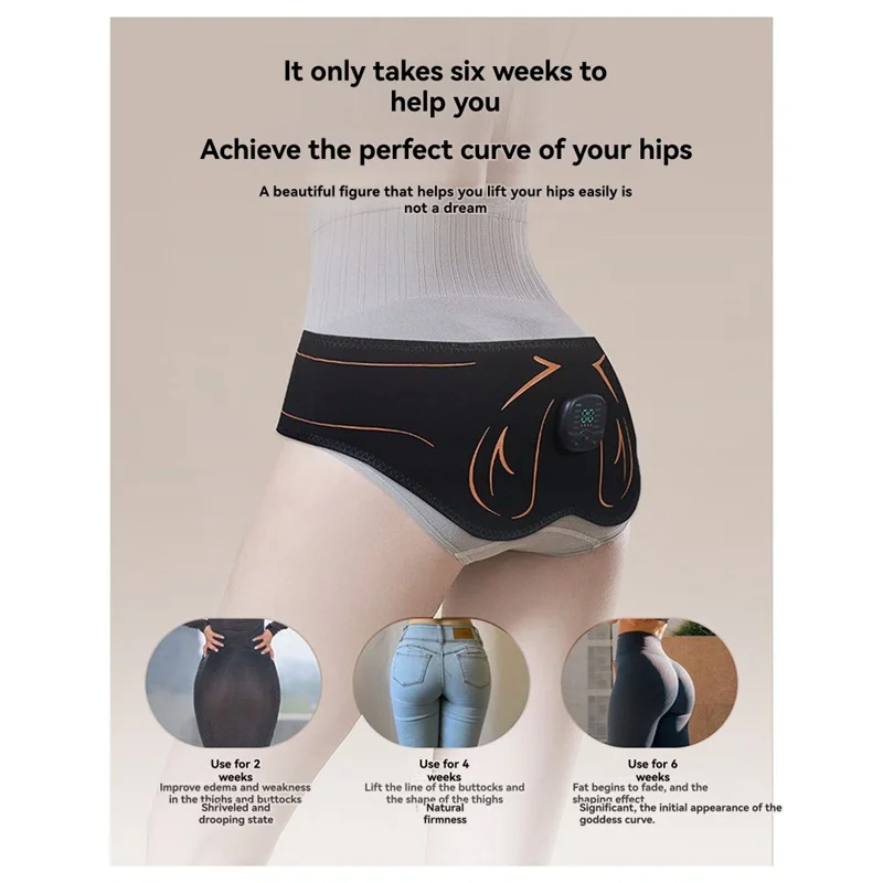 A66Z مدرب الوركين الكهربائي بعقب محفز العضلات اللياقة البدنية فقدان الوزن الأرداف رفع USB قابلة للشحن العضلات الحبر