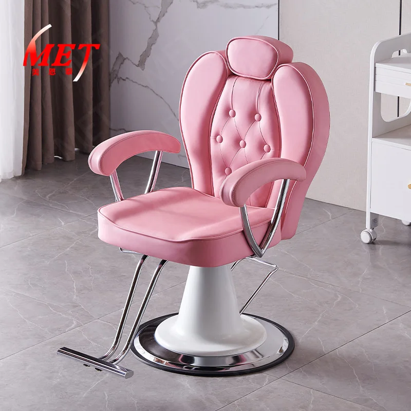 Hot selling new silver base beauty luxury hydraulic leather salon furniture barber chair