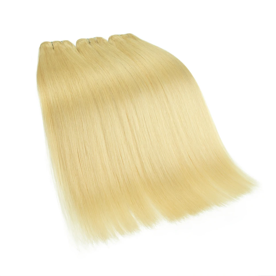 Rebecca Peruvian Honey Blonde 613 Straight Hair Double Drawn Natural Black Human Hair Weave Bundles Remy 6# 8# Hair Extensions