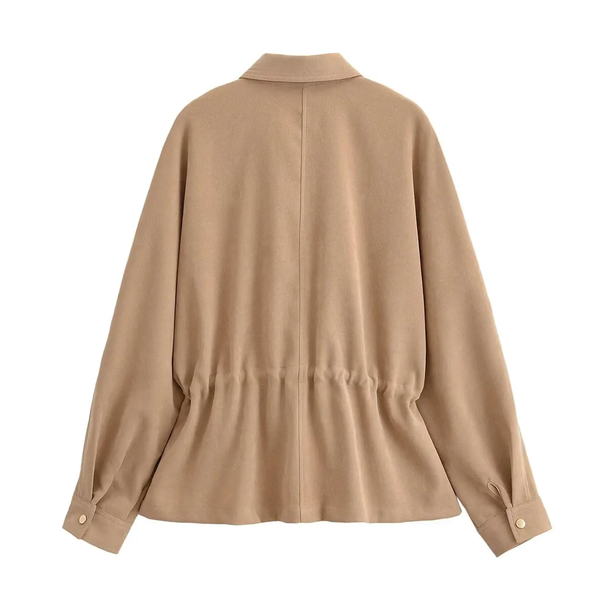 Frauen Frühling Herbst Feste Mantel Weibliche Casual Lace-Up Kurze Outwear Dame Kordelzug Dünner Mantel Mode Elegante Jacken Streetwear