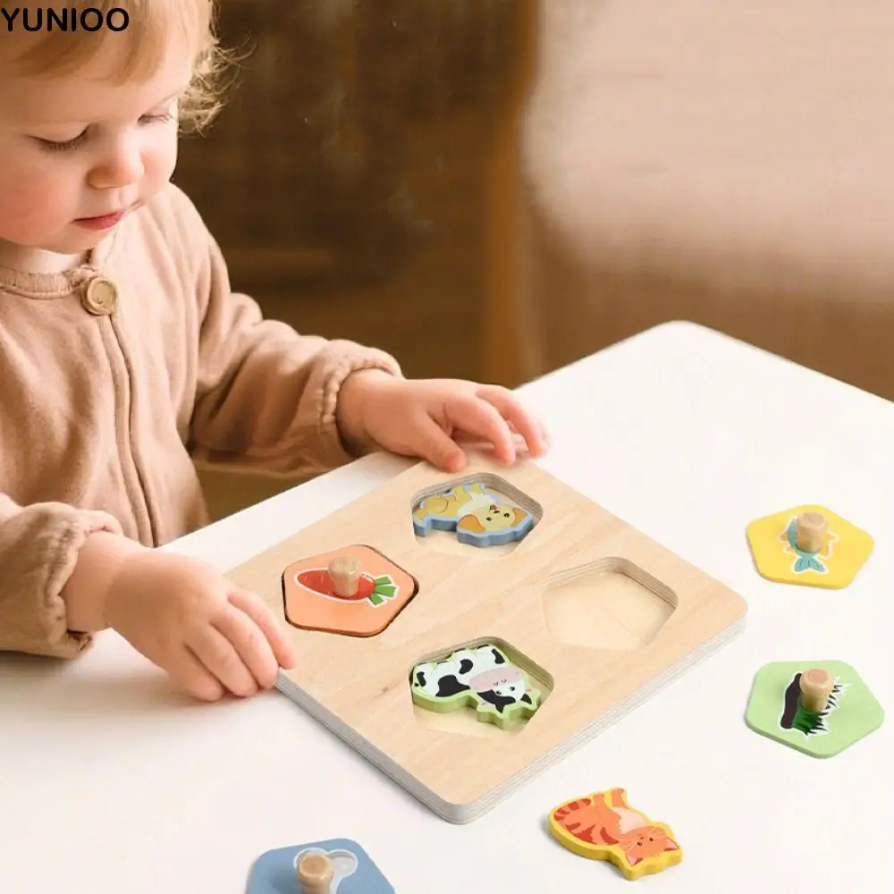 Planche de Puzzle en bois, jouets 3D, motif cognitif, forme interactive, jeu de société assorti, défis, jouets animaux à monter soi-même
