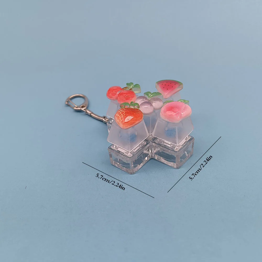 Schlüssel kappe Schlüssel bund Handy Anhänger Obst Kawaii Schlüssel ring Fingers pitze Dekompression Neuheit Pop Zappeln Spielzeug Valentinstag Weihnachts geschenk – Detail 15