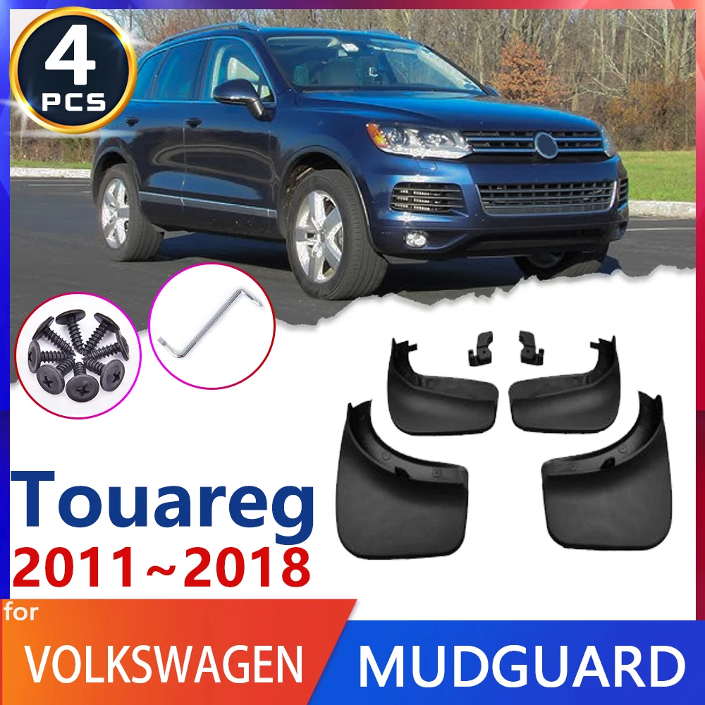 For Volkswagen VW Touareg 7P MK2 2011~2018 2012 2013  Front Rear 4pcs Set Car Mud Flaps Splash Guards Mudguards Mudflaps Flap