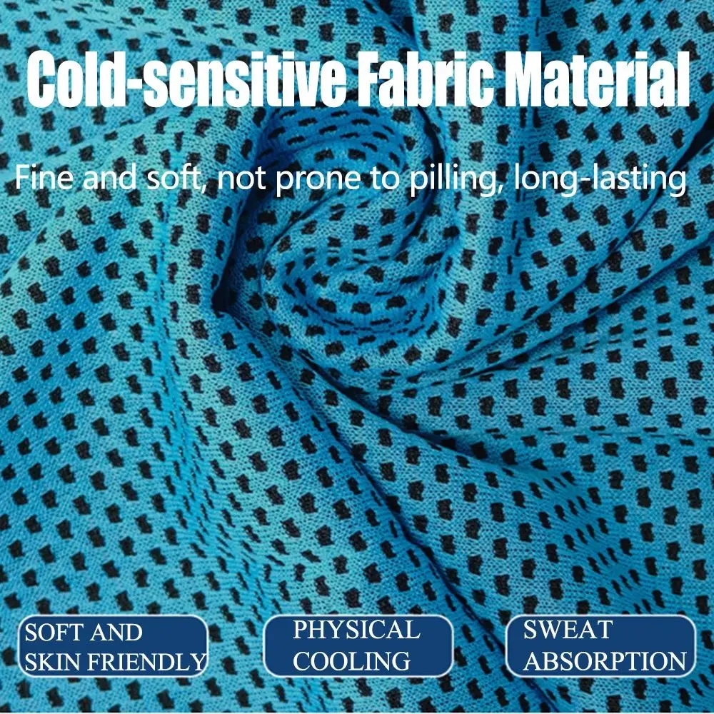 منشفة صغيرة خفيفة الوزن ماصة للعرق البارد، منشفة لياقة بدنية محمولة ناعمة للجري قابلة للتنفس مع صندوق EVA، مناشف رياضية للركض