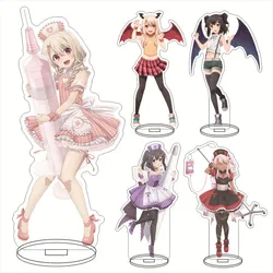 15CM Anime Fatekaleid liner Figures Illyasviel von Einzbern Acrylic Stands Miyu Edelfelt Chloe von Einzbern Character Model Prop