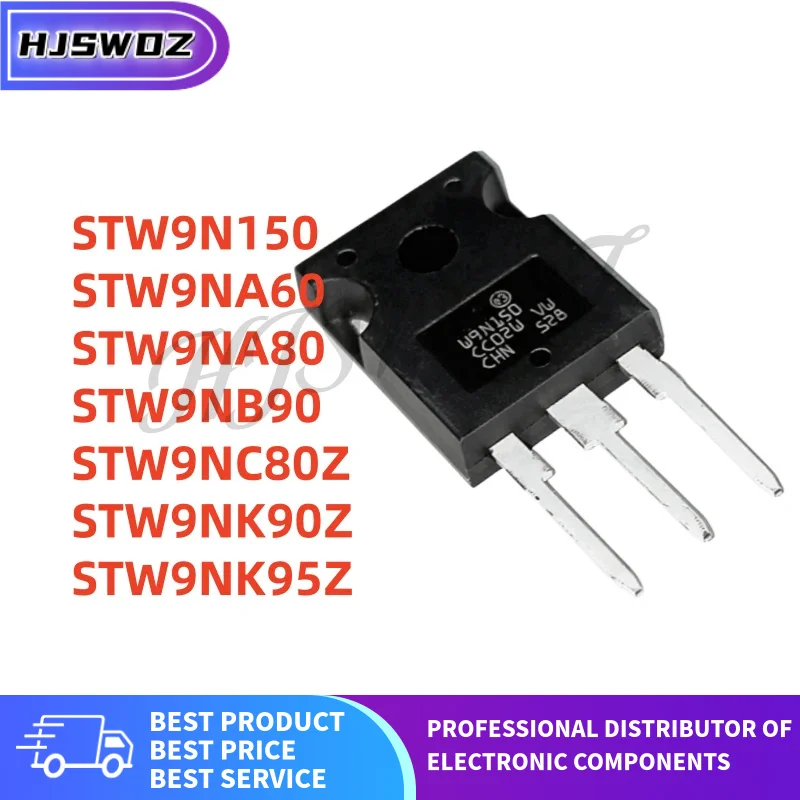 5PCS STW9N150 STW9NK90Z STW9NA60 STW9NA80 STW9NC80Z STW9NK95Z STW9NB90 W9N150 W9NK90Z W9NA60 W9NA80 W9NB90 W9NK95Z TO-247 New
