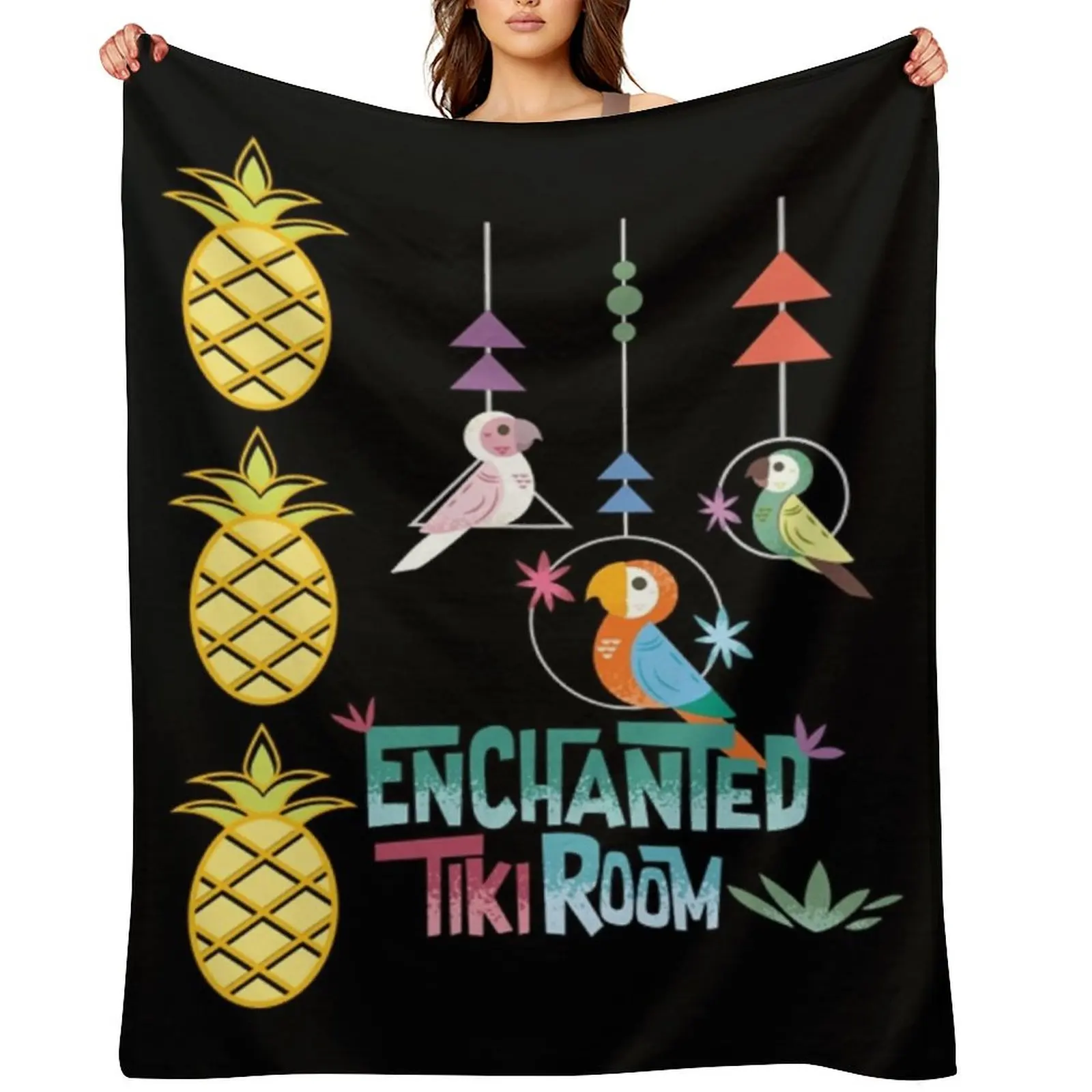Enchanted Tiki Room T-Shirt Throw Blanket Blankets For Sofas anime wednesday Cute Blankets