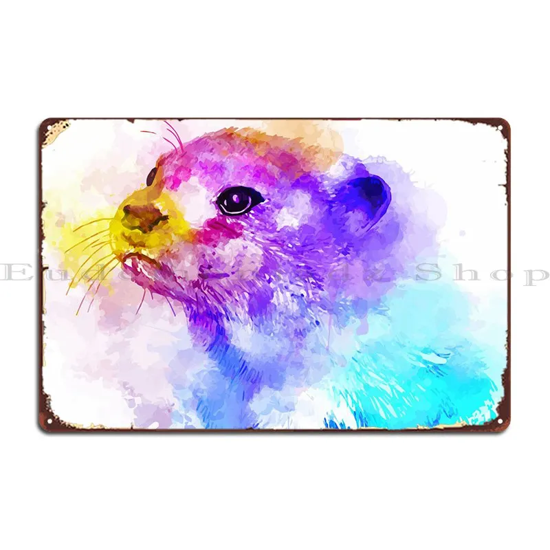 Colorful Otter Metal Sign Create Wall Decor Wall Custom Design Pub Tin Sign Poster