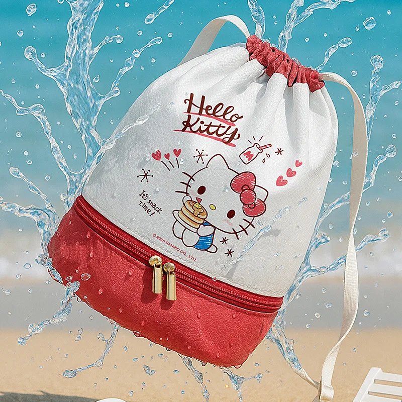 Sanrio saco de natação de armazenamento periférico para meninos e meninas grande capacidade ao ar livre saco à prova dwaterproof água mochila esportes saco especial