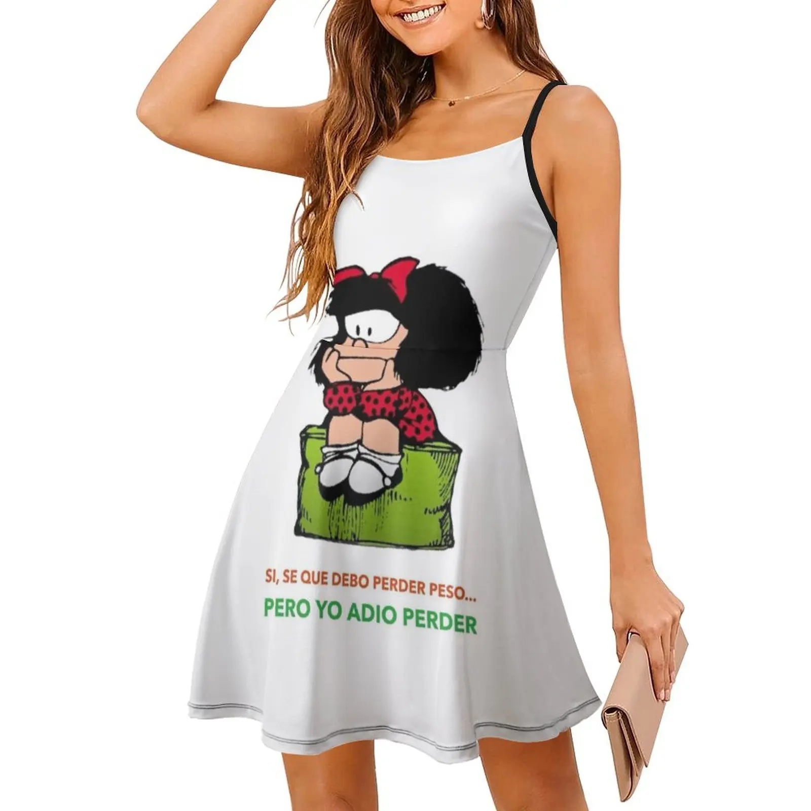 فستان مافالدا كوينو كوميكس المثير للإجازات للنساء على الشاطئ وحفلات أعياد الميلاد فستان قصير مافالدا كوينو مافالدا كوينو كاريكاتير للسهرات #3