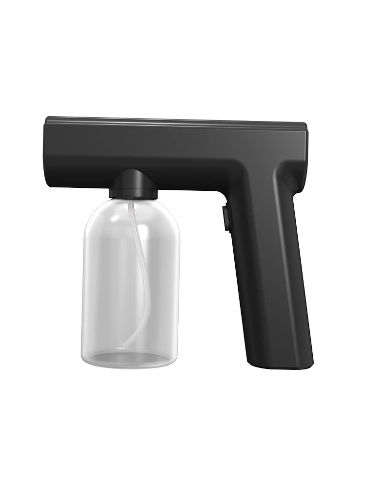 Pistola pulverizadora de desinfección Nano inalámbrica, atomizador portátil de mano recargable por USB, pulverizador esterilizador de luz azul para el hogar, 300ml