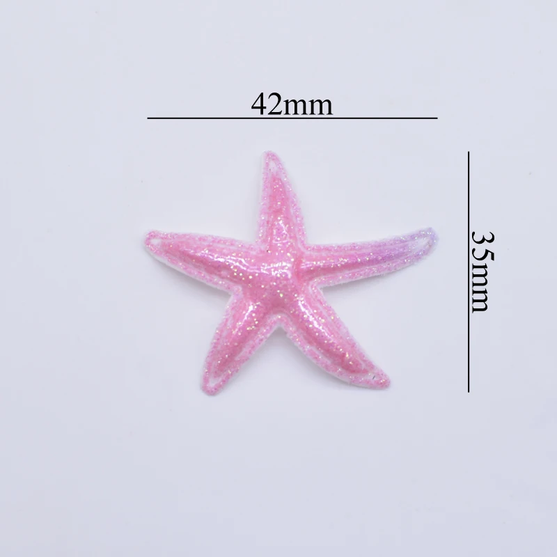 20Pcs Padded Ocean Starfish Shells Tails Applique for DIY Clothes Hat Shoes Sewing Patches Headwear Hair Clips Accessories