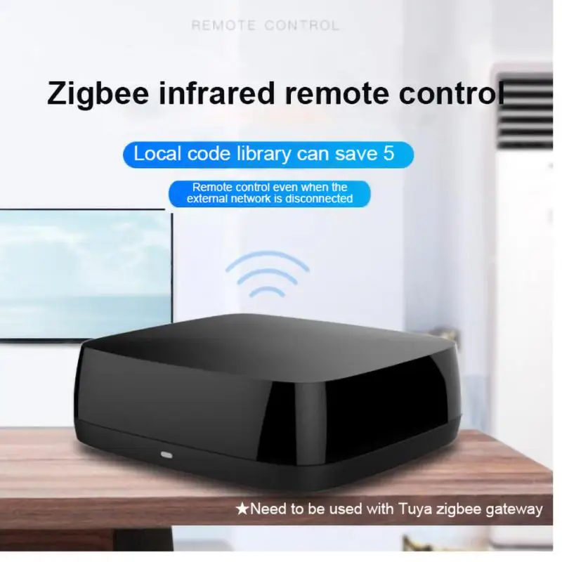 

ИК-пульт дистанционного управления Zigbee3.0 Tuya для кондиционера, телевизора, умного дома, Инфракрасный Универсальный пульт дистанционного управления для Alice Alexa Home