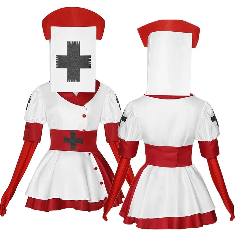 

Spot Deception Harvester Медсестра Хэллоуин Косплей Костюм Темная серия Escape Room tu.3