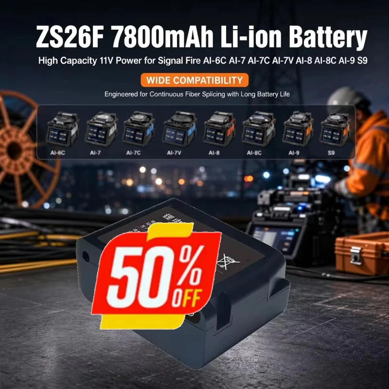 ZS26F 11V 7800mAh Li-ion Replacement Battery For Signal Fire AI-6C AI-7 AI-7C AI-7V AI-8 AI-8C AI-9 S9 Fusion Splicer