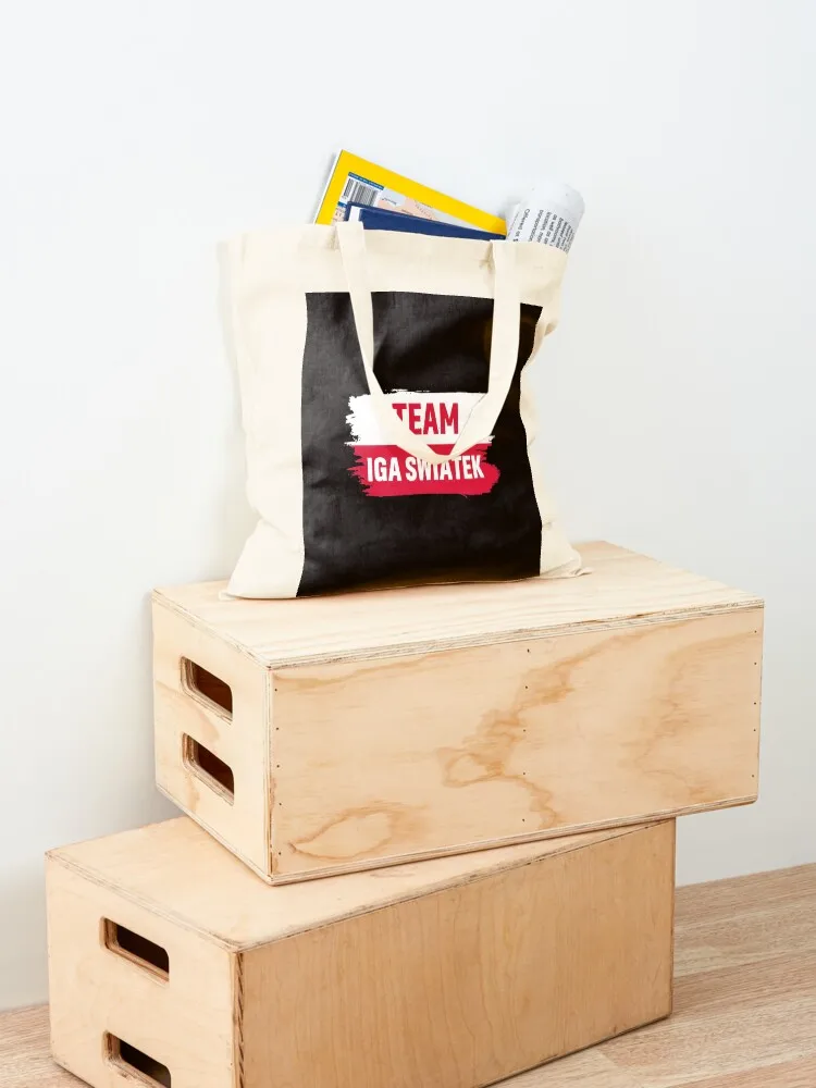 Team Iga Swiatek Tote Bag shopping bags foldable shopping bag Lady bags hand bag