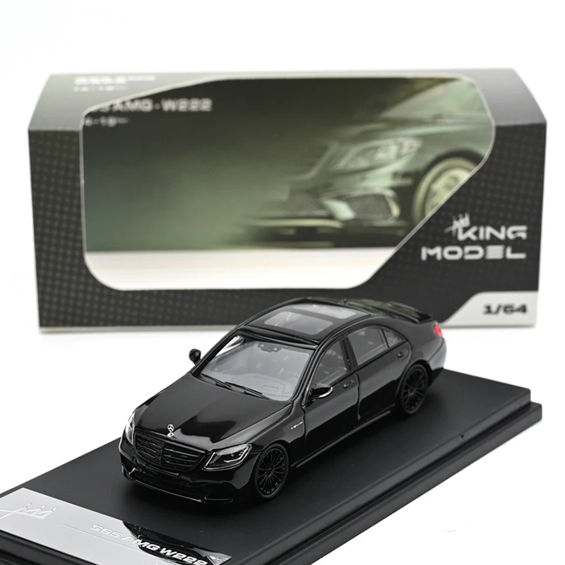 โมเดลรถ KingModel 1/64 S65 AMG W222 แบบหล่อขึ้นรูป จำลองสถานการณ์แบบคงที่ สำหรับตั้งโชว์ ทำจากโลหะผสม เหมาะสำหรับนักสะสม ของเล่นเด็กผู้ชาย ของขวัญ