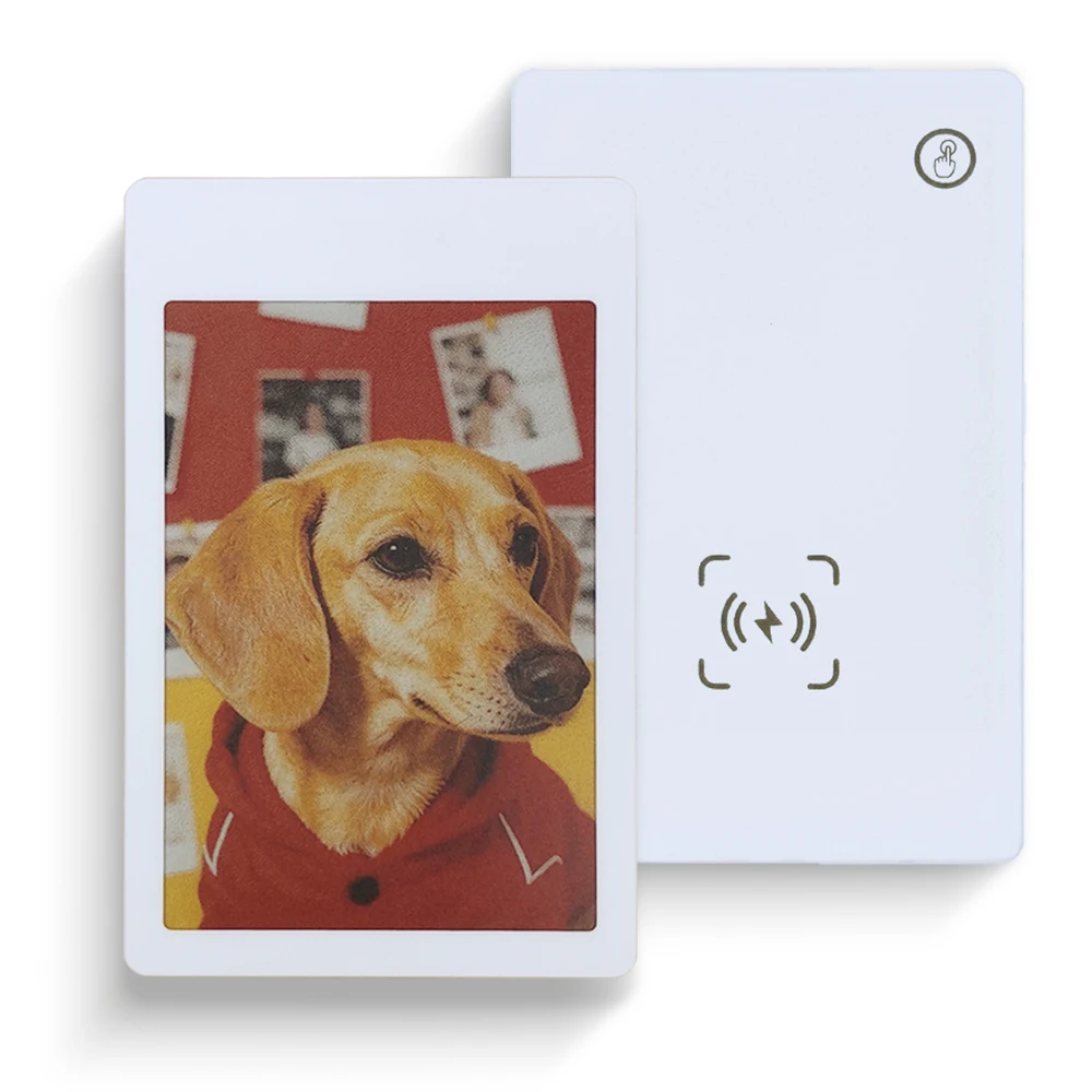3.68'' Fridge Magnet E-Ink Screen 6-Photo Cycle Display 4-Color E Paper Digital Photo Frame IP68 Waterproof for Home Office