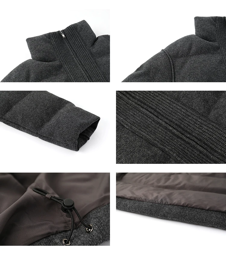 Vega Chang Nueva chaqueta de invierno a prueba de viento con cuello levantado y plumón de pato blanco para mujer