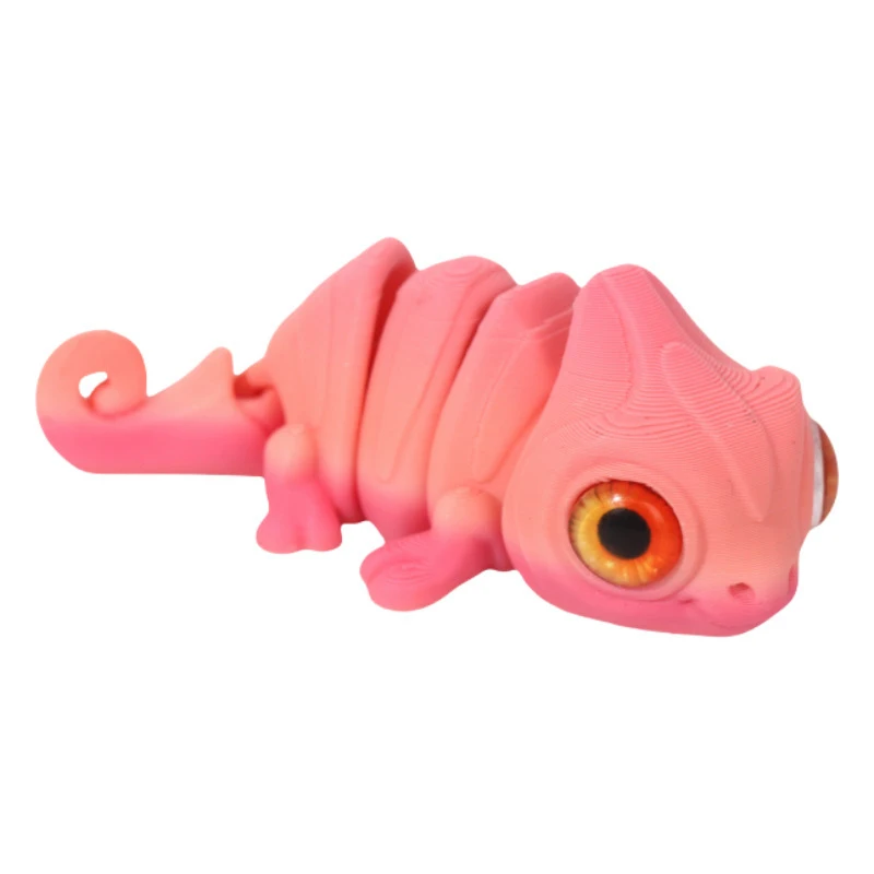 Mini 3D Printing Cute Little Lizard Multi-joint Movable Simulation Eyes For Home Accessories Kids Gift Living Room Decoration