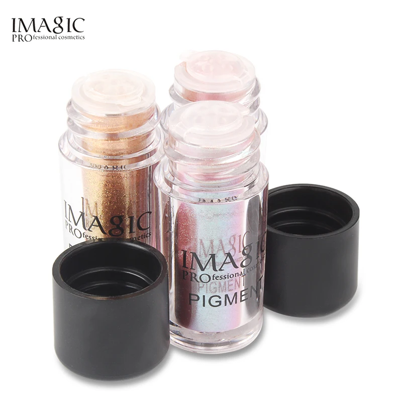 IMAGIC New Arrival Glitter Eyeshadow Metallic Loose Powder Waterproof Shimmer Pigments Colors Eye Shadow Makeup Cosmetics