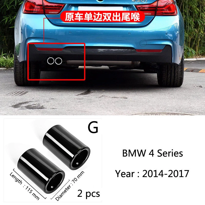 Uitlaatsierstukken van roestvrij staal voor BMW 1 2 3 4 5 Serie X1 3GT F20 F22 F30 F32 F34 F36 F10 F48 autostyling