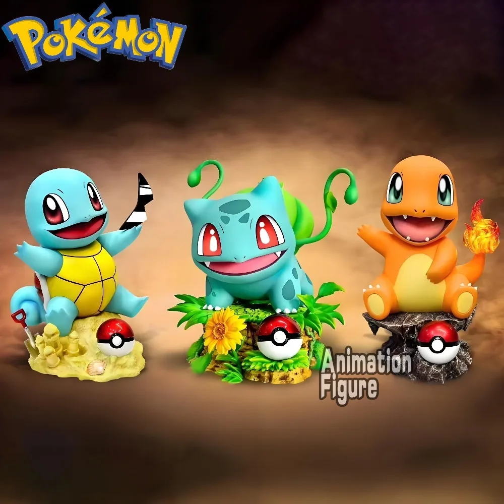 10 cm/3.93 pollici Anime Pokemon Figura Bulbasaur Charmander Action Figures 10 cm PVC Action Figures Collezione Modello Giocattoli Regali