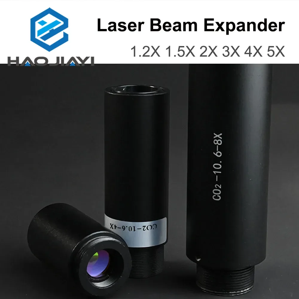 Laser co2 10.6nm expansor de feixe de laser 1.2x 1.5x 2x 3x 4x 5x galvanômetro lentes de marcação a laser óptica feixe expandir