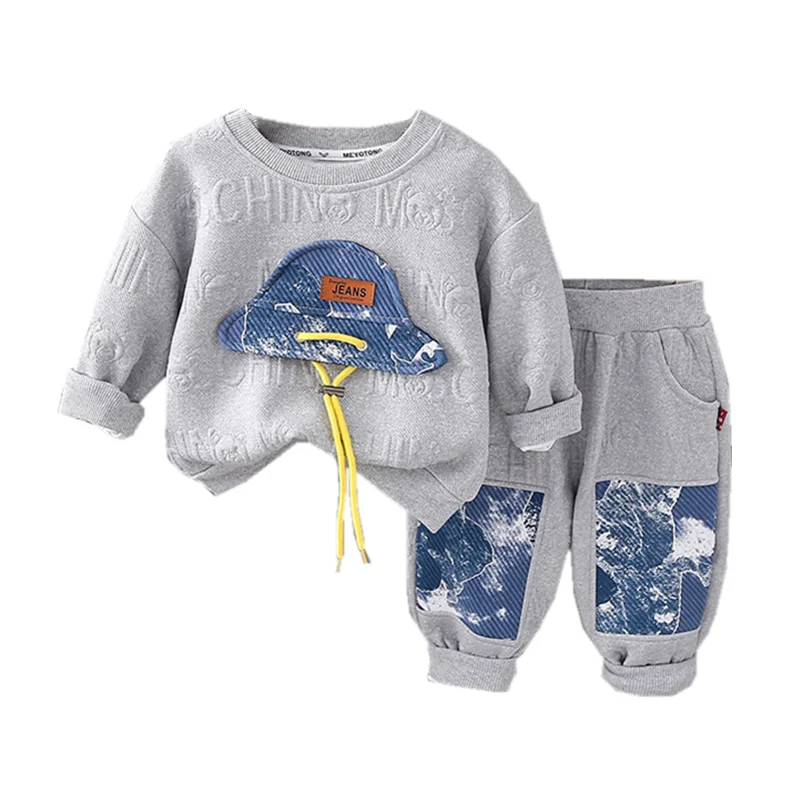 New Spring Autumn Baby Clothes Set Children Boys Long Sleeved T-Shirt Pants 2Pcs/Sets Kids Girls Clothing Infant Fashion Costume