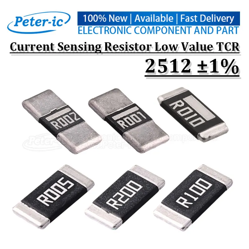 Resistencia SMD 2512 de 1W, 1% R001 R002 R003 R005 R008 R010 R015 R020 R025 R030 R050 R100 R200 R220 R330 R470 R500 0R 1R00 10R, 10 piezas