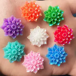 Nuevo DIY 10 Uds 20mm AB resina Linda flor Flatback piedra botones de boda artesanía álbum de recortes R28