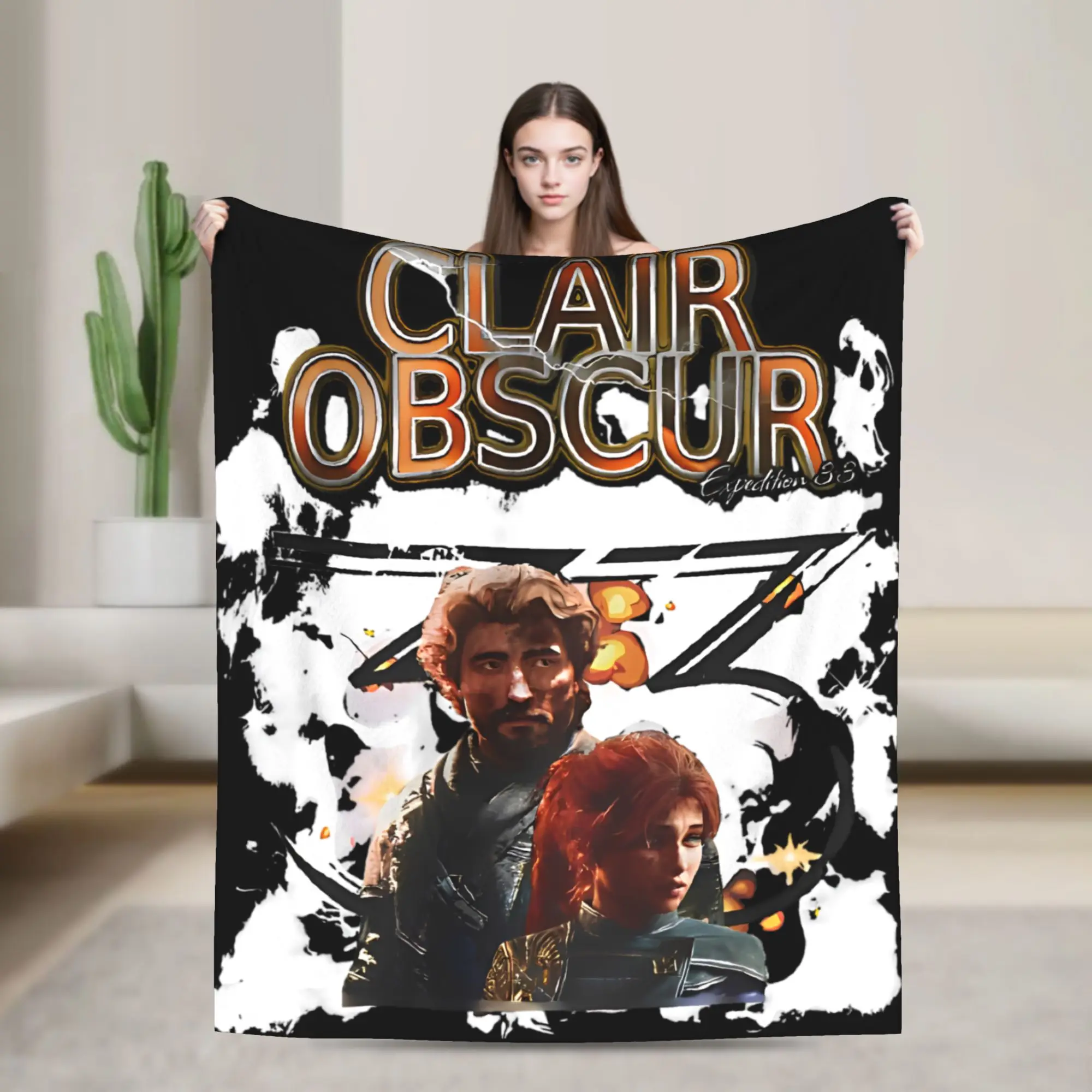 

Clair Obscur Expedition 33 Game Blankets Super Soft Novelty Plush Bedding Throws Child Couch Chair Flannel Bedspread Bed Cover