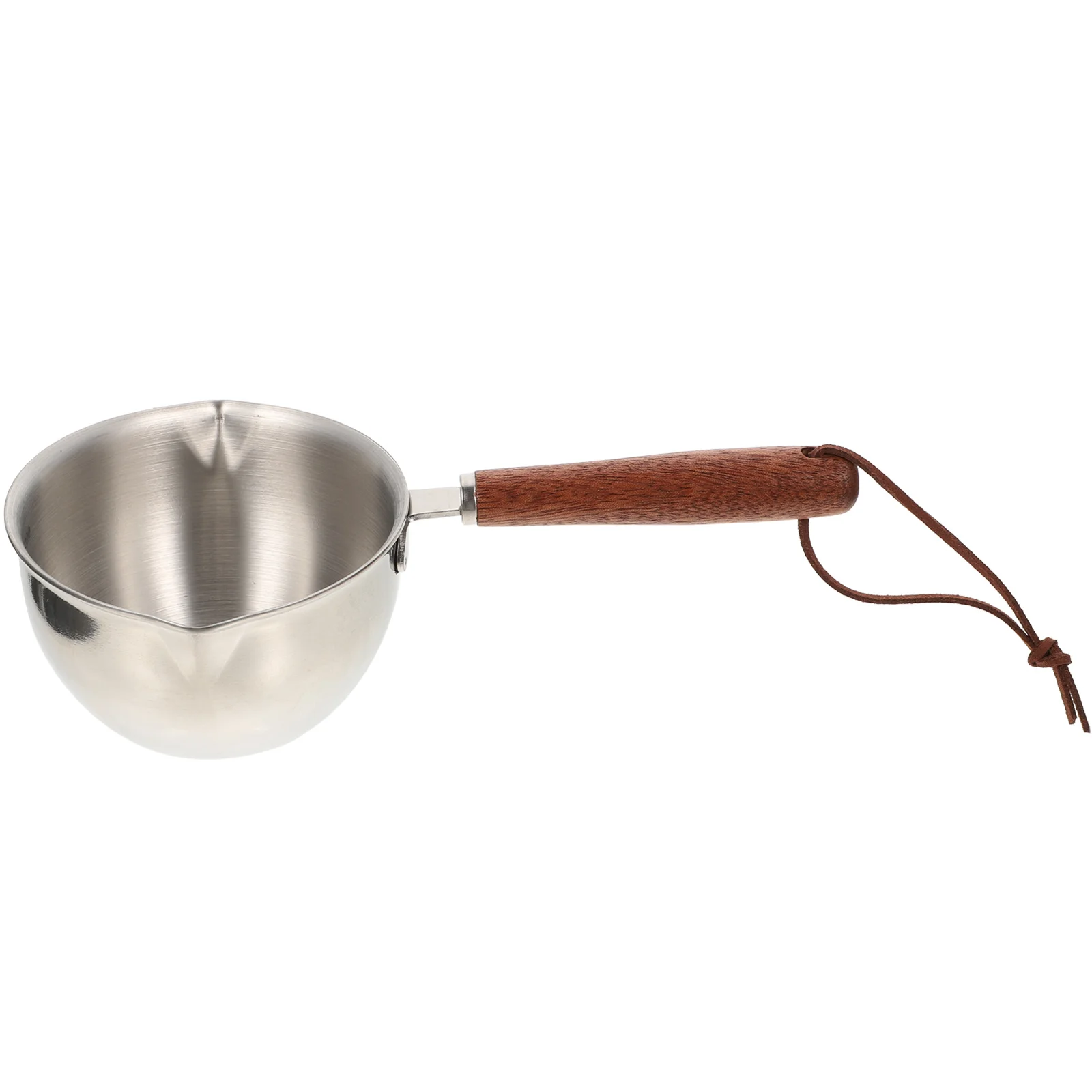 

Stainless Steel Saucepan Mini Multi Purpose Home Cooking Wood Handle Frying Pot Lightweight Portable Easy Clean Must Have Chef