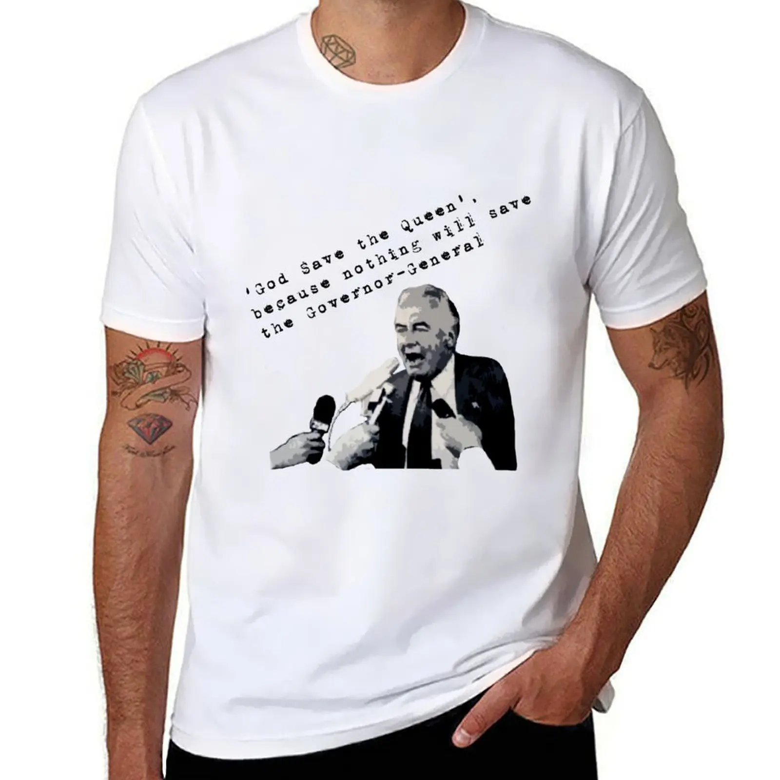 Gough Whitlam T-Shirt man t shirts for men casual anime t shirts oversize T-Shirt