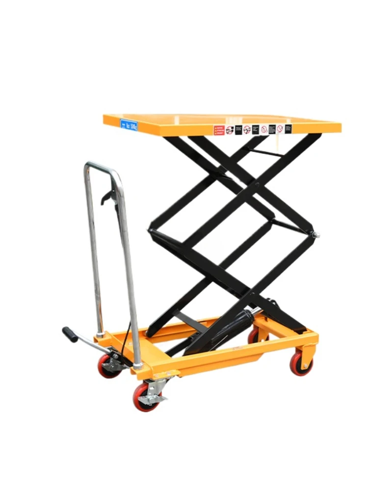 *Youcheng manual hydraulic platform truck, mobile lifting platform truck, scissor lift, mold logistics table, forklift