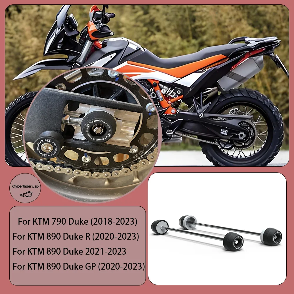 

For KTM 790/890 DUKE R/GP Front & Rear Wheel Spindle Crash Guards - Anti-Fall Parts, Spindle Protectors