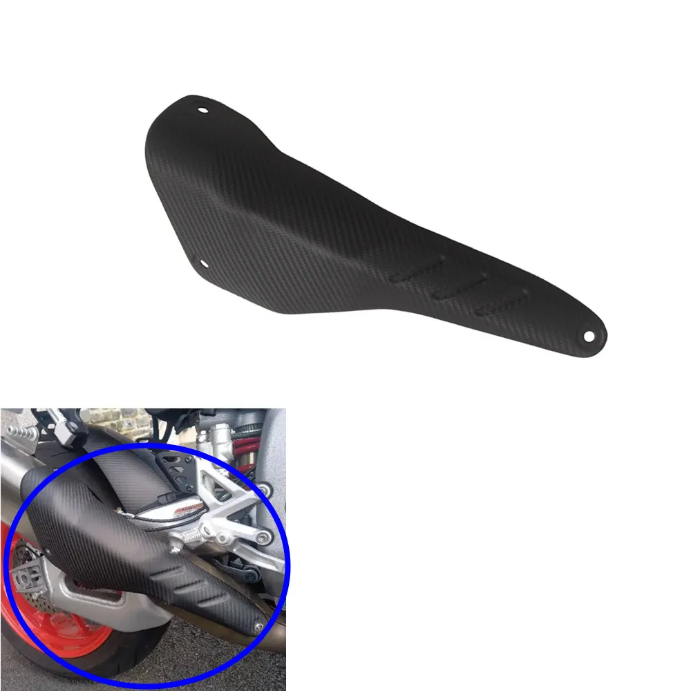 

Motorcycle Exhaust Cover Muffler Heat Shield Guard Carbon Fiber Twill Gloss for Aprilia RSV4 TUONO V4 2022 2023