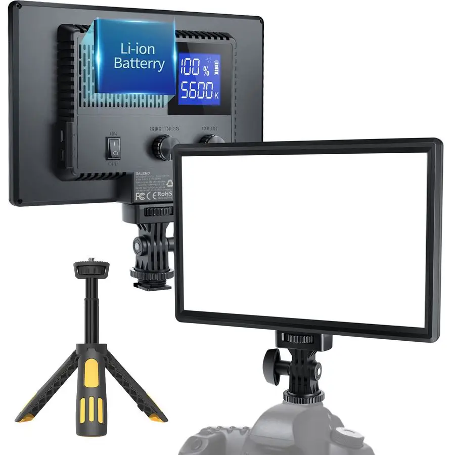 

LED Video Light Panel, Camera Light for Video Conference Recording with 4000mAh Battery TypeC USB Ports, CRI95 2500K6500K Photo